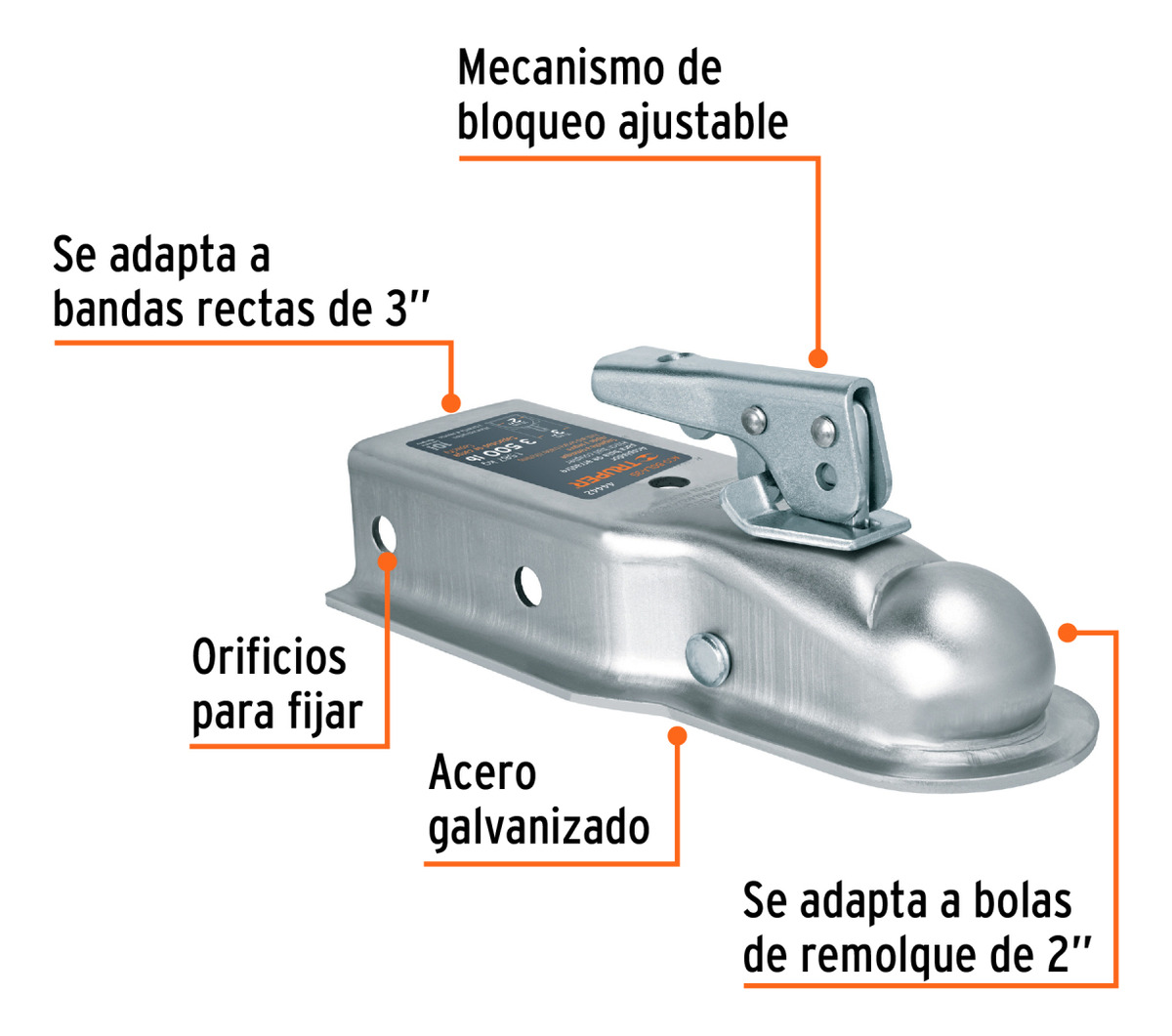 Acople Remolque para Bocha 2" TRUPER 44442 - Image 4