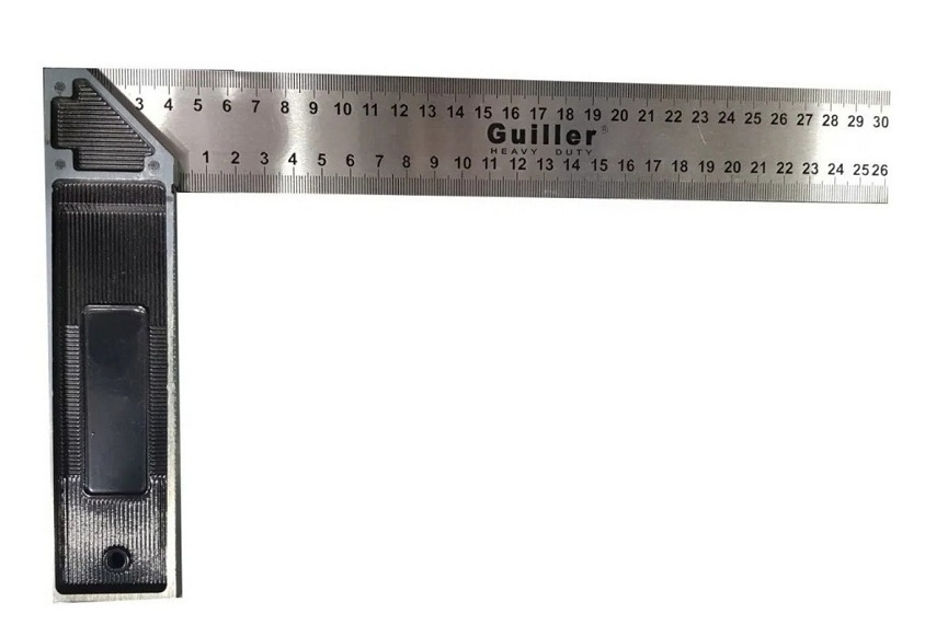 Escuadra Metálica 300mm Acero Inoxidable Grabado GUILLER – BULPLUS