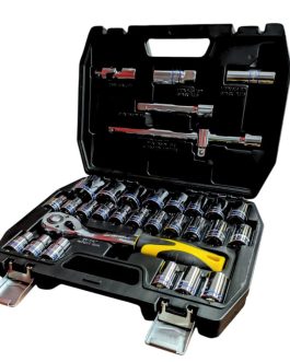 Juego De Bocallaves Tubos Encastre 1/2" Milimétricas 32 Pzs. CROSSMAN