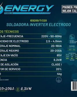 Soldadora Inverter 200amp ENERGY