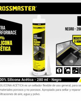 Silicona Universal Negra 280cm3 9936706 CROSSMASTER