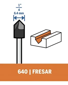 Fresa de Acero Rapido para Madera 640 DREMEL