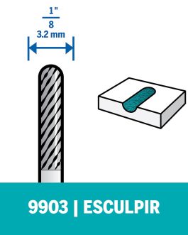 Fresa Recta Carburo de Tungsteno 9903 DREMEL