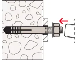 Taco Metalico MR 6 de Perno FISCHER