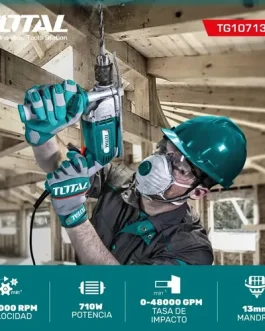 Taladro Percutor Mandril De 13mm 710 W TOTAL