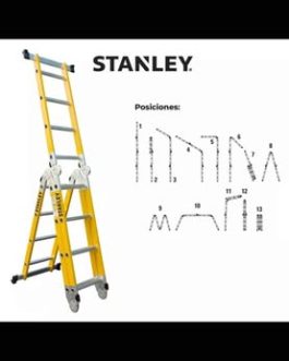 Escalera Dielectrica Articulada 16 Escalones 4.6mt STANLEY