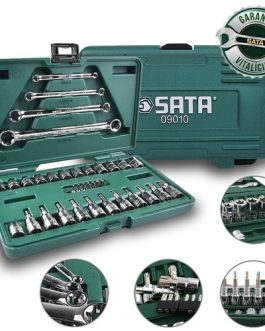 Juego Tubo Bocallaves Con Punta Torx Encastre 1/4 Macho y Hembra SATA