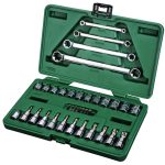 Juego Tubo Bocallaves Con Punta Torx Encastre 1/4 Macho y Hembra SATA