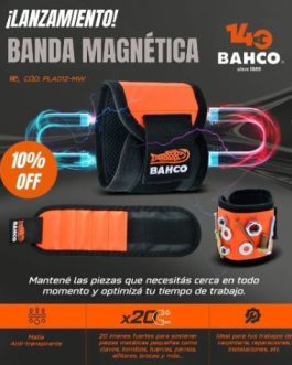 Banda Magnetica Porta Herramientas x 2 unidades BAHCO