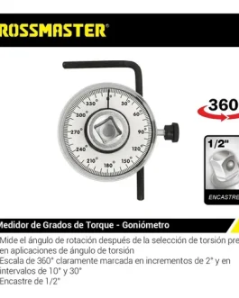 Goniómetro Medidor de Grados de Torque CROSSMAN