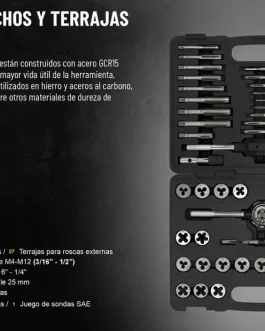 Juego Macho y Cojinete x 60 piezas CROSSMAN
