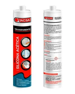 Silicona Acetica Transparente x280ml TACSA