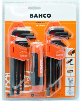 Juego de Llaves Allen Pul/MM 19 Piezas BAHCO